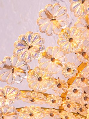 Wall Sconces with Crystal Flowers in the Style of Stejnar / Nikoll, Vienna, 1950s, Set of 2-DEK-1407001