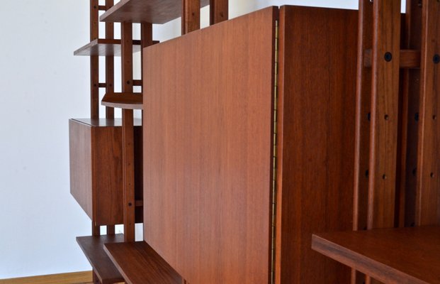 Wall Unit in Teak by Franco Albini for Poggi, 1950s-DUG-1935098