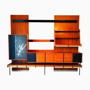 Wall Unit Library in the Style of Osvaldo Borsani, 1960s-FIP-1187801