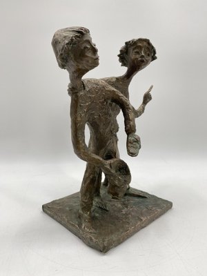 Walli Gebhard Linke, Fairytale Sculpture with Two Boys, 1950, Bronze