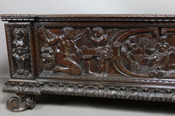 Walnut 19th Century Walnut Cassone Chest-WSV-1802270