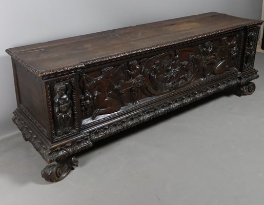 Walnut 19th Century Walnut Cassone Chest-WSV-1802270