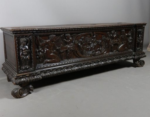 Walnut 19th Century Walnut Cassone Chest-WSV-1802270