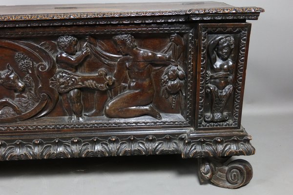 Walnut 19th Century Walnut Cassone Chest-WSV-1802270