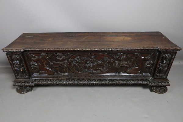 Walnut 19th Century Walnut Cassone Chest-WSV-1802270