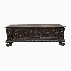 Walnut 19th Century Walnut Cassone Chest-WSV-1802270