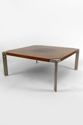 Walnut and Aluminum Coffee Table by Osvaldo Borsani for Tecno, 1960s-XNH-1808013