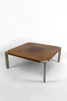 Walnut and Aluminum Coffee Table by Osvaldo Borsani for Tecno, 1960s-XNH-1808013