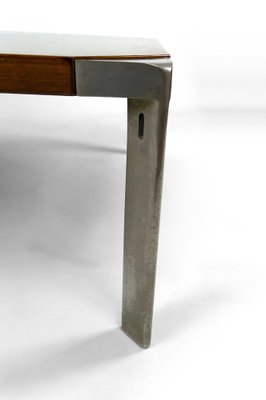 Walnut and Aluminum Coffee Table by Osvaldo Borsani for Tecno, 1960s-XNH-1808013