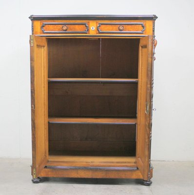 Walnut and Ebonized Wood Cabinet-NE-782770