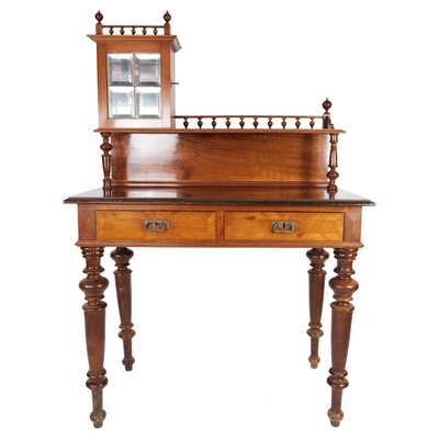 Walnut and Glass Dressing Table, 1880s-UY-999231