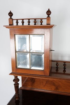 Walnut and Glass Dressing Table, 1880s-UY-999231