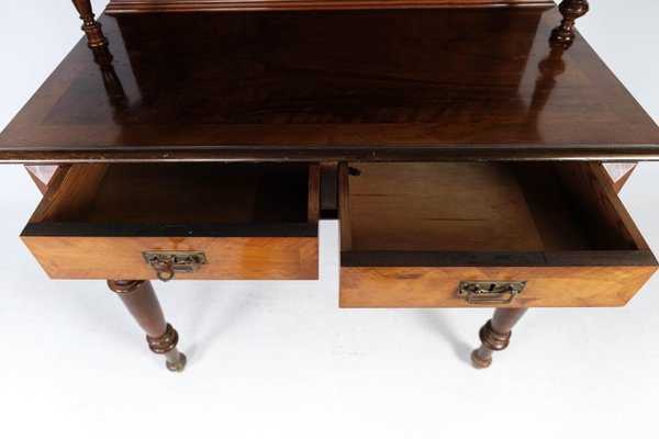 Walnut and Glass Dressing Table, 1880s-UY-999231