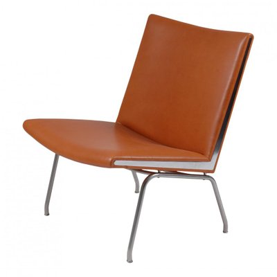 Walnut Aniline Leather CH 401 Airport Chair by Hans J. Wegner for Carl Hansen & Søn-MTD-1400536