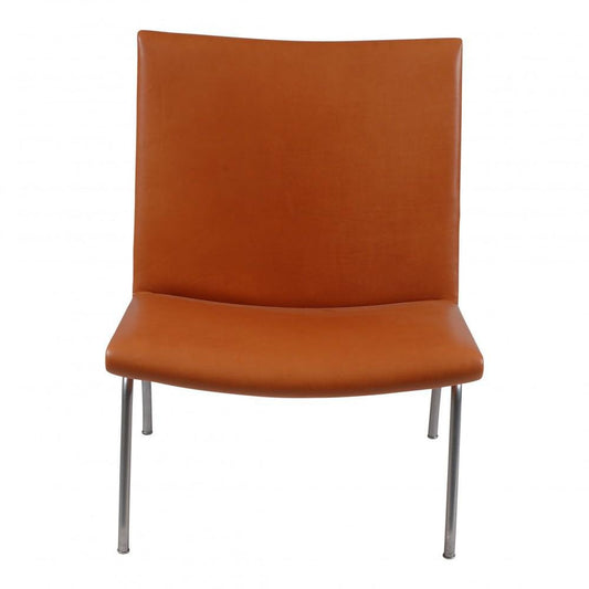 Walnut Aniline Leather CH 401 Airport Chair by Hans J. Wegner for Carl Hansen & Søn