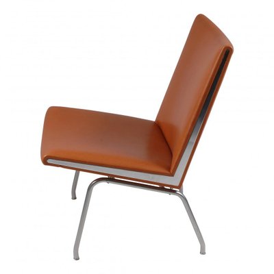 Walnut Aniline Leather CH 401 Airport Chair by Hans J. Wegner for Carl Hansen & Søn-MTD-1400536