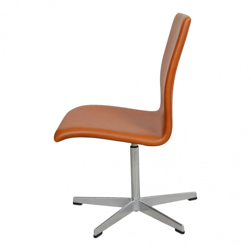 Walnut Aniline Leather Oxford Chair by Arne Jacobsen