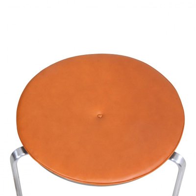 Walnut Aniline Leather PK-33 Footstool by Poul Kjærholm for Fritz Hansen, 1950s-MTD-1399343