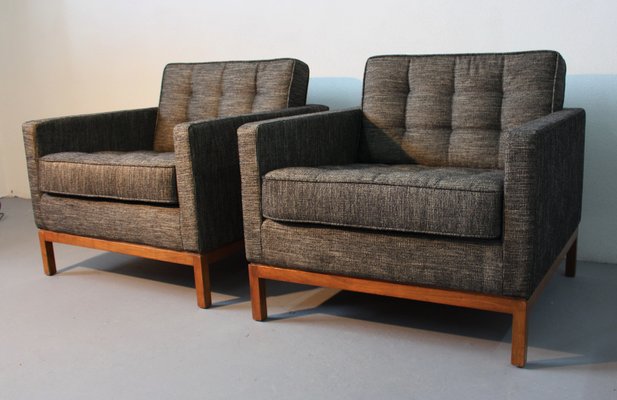 Walnut Armchairs by Florence Knoll Bassett for Knoll Inc., 1960s, Set of 2-FGF-1783683