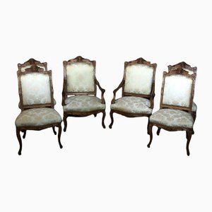 Walnut Armchairs, Set of 6-WSV-1189256