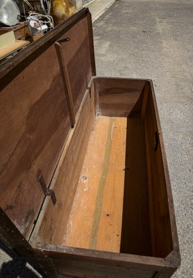 Walnut Bench Chest with Pierced Ciabatta Feet-RAQ-1389100