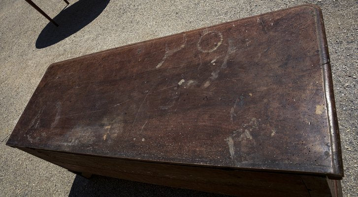 Walnut Bench Chest with Pierced Ciabatta Feet-RAQ-1389100