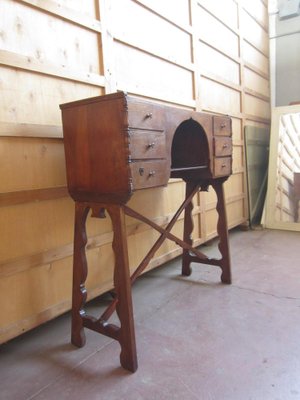 Walnut Cabinet Console, 1990s-CDG-1382878