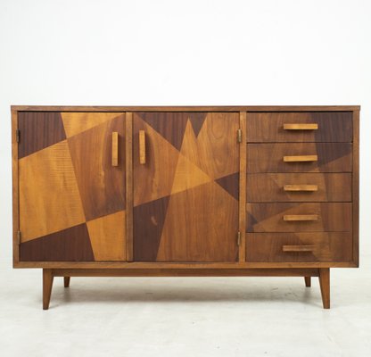 Walnut Cabinet with Drawers-FOH-2034849