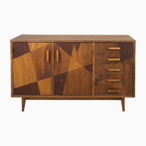 Walnut Cabinet with Drawers-FOH-2034849