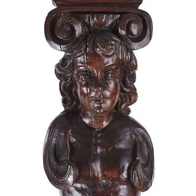 Walnut Caryatids, 1600s, Set of 2-TBU-2042159