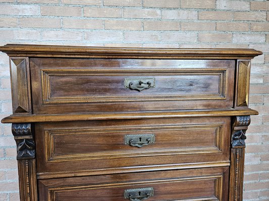 Walnut Chest of Drawers, 1890s-ZUW-1799290