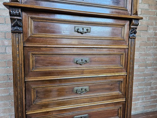 Walnut Chest of Drawers, 1890s-ZUW-1799290