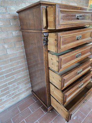 Walnut Chest of Drawers, 1890s-ZUW-1799290