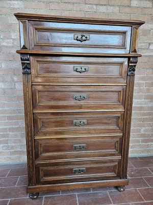 Walnut Chest of Drawers, 1890s-ZUW-1799290