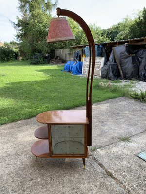 Walnut Cocktail Cabinet Light from Wilhelm Krechlok KG, 1950s-OXJ-1705096