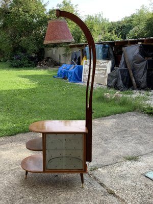 Walnut Cocktail Cabinet Light from Wilhelm Krechlok KG, 1950s-OXJ-1705096