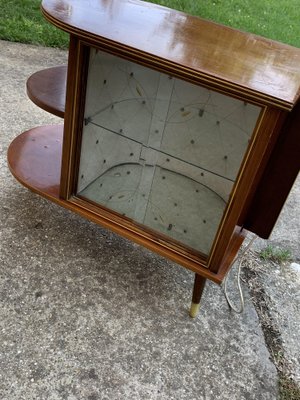 Walnut Cocktail Cabinet Light from Wilhelm Krechlok KG, 1950s-OXJ-1705096