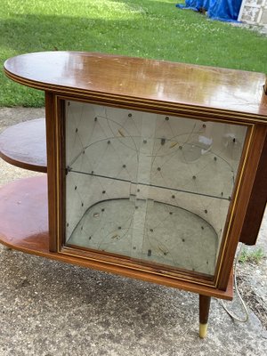 Walnut Cocktail Cabinet Light from Wilhelm Krechlok KG, 1950s-OXJ-1705096