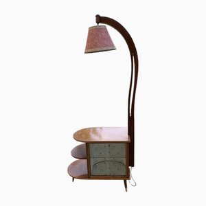 Walnut Cocktail Cabinet Light from Wilhelm Krechlok KG, 1950s-OXJ-1705096