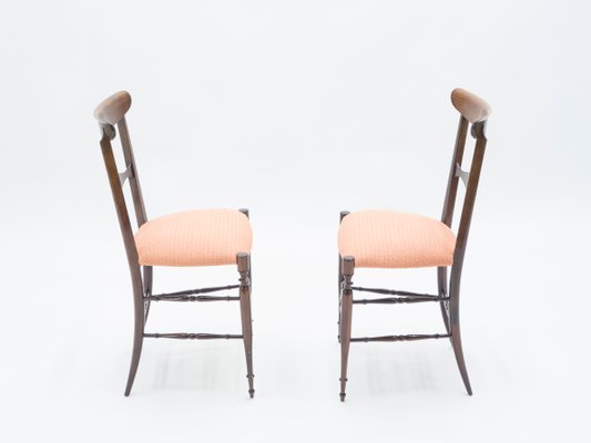 Walnut Dining Chairs by Fratelli Levaggi for Campanino Chiavari, 1950s, Set of 6-YJA-619839