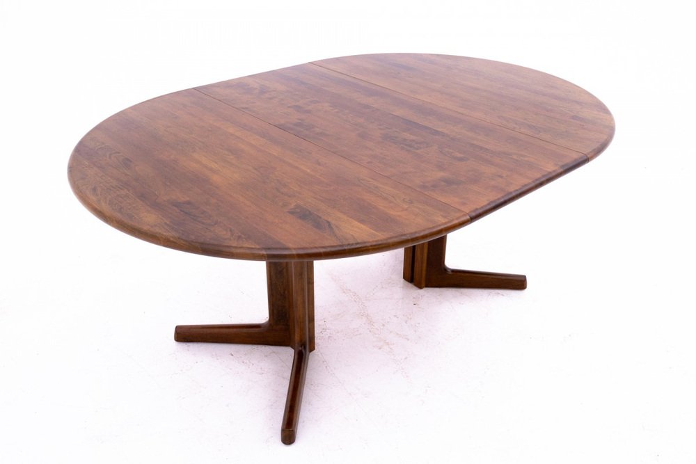 Walnut Dining Table attributed to Schou Andersen, Denmark, 1960s