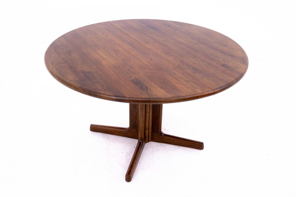 Walnut Dining Table attributed to Schou Andersen, Denmark, 1960s