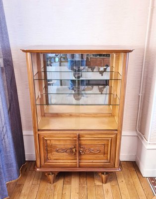 Walnut Display Cabinet by Maxime Old, 1940s-AWH-829863