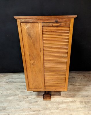 Walnut Four-Curtain Revolving Bookcase, 1920s-IBO-1739760