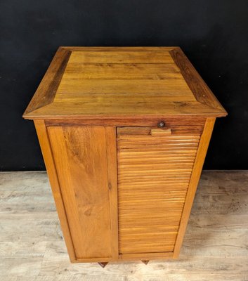 Walnut Four-Curtain Revolving Bookcase, 1920s-IBO-1739760