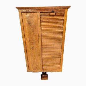 Walnut Four-Curtain Revolving Bookcase, 1920s-IBO-1739760