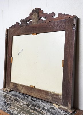 Walnut Framed Mirror, Italy, 1860-RAQ-1152953