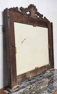 Walnut Framed Mirror, Italy, 1860-RAQ-1152953