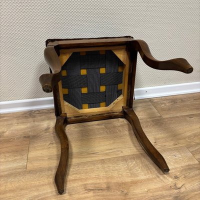 Walnut Gobelin Stool with Floral Pattern, France, 1860s-ALF-2033573