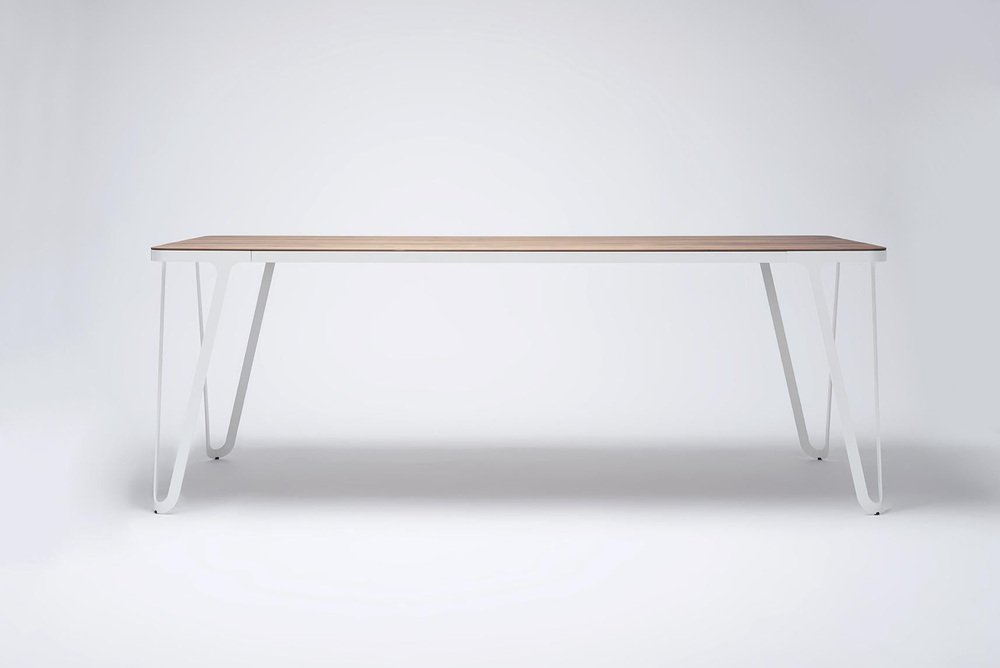 Walnut Loop 200 Table by Sebastian Scherer